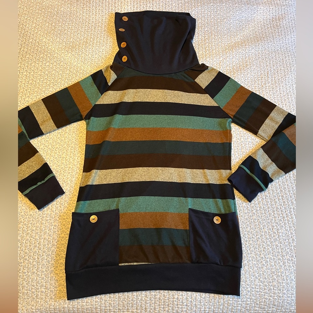 Baishenggt Cowl Neck Blouse NWT